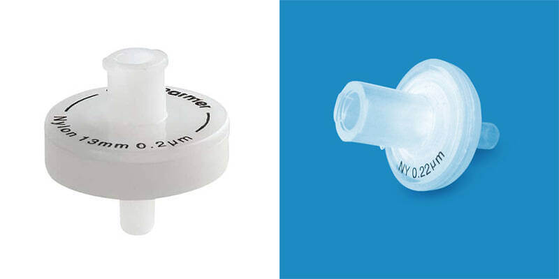 How do you use a PTFE syringe filter?